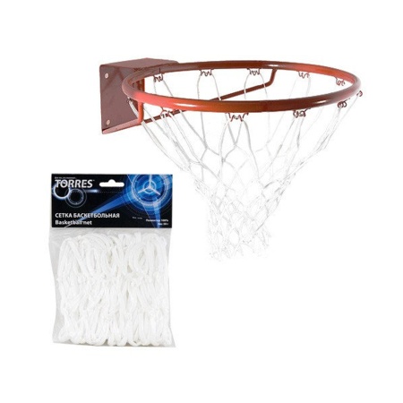 Купить Сетка баскетбольная Torres, нить 4 мм, белая в Боре 