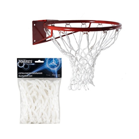Купить Сетка баскетбольная Torres, нить 6 мм, белая в Боре 